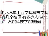 湖北汽车工业学院科技学院有几个校区,有多少人(湖北汽院科技学院规模)
