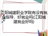江阳城建职业学院有没有就业指导，好就业吗(江阳城建就业好吗)