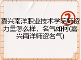 嘉兴南洋职业技术学院师资力量怎么样，名气如何(嘉兴南洋师资名气)