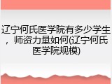 辽宁何氏医学院有多少学生，师资力量如何(辽宁何氏医学院规模)