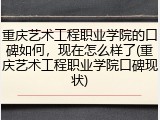 重庆艺术工程职业学院的口碑如何，现在怎么样了(重庆艺术工程职业学院口碑现状)