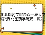 湖北医药学院是双一流大学吗?(湖北医药学院双一流？)