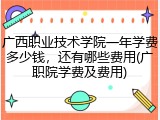 广西职业技术学院一年学费多少钱，还有哪些费用(广职院学费及费用)