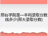 邢台学院是一本吗录取分数线多少(邢大录取分数)