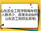 山东农业工程学院每年招生人数多少，政策变动如何(山东农工院招生政策)