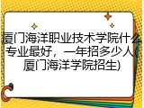 厦门海洋职业技术学院什么专业最好，一年招多少人(厦门海洋学院招生)