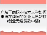 广东工商职业技术大学如何申请在读间的创业无息贷款(创业无息贷款申请)