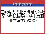 三峡电力职业学院是专科还是本科院校呢(三峡电力职业学院学历层次)