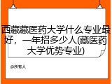 西藏藏医药大学什么专业最好，一年招多少人(藏医药大学优势专业)