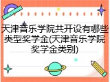 天津音乐学院共开设有哪些类型奖学金(天津音乐学院奖学金类别)