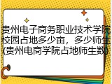 贵州电子商务职业技术学院校园占地多少亩，多少师生(贵州电商学院占地师生数)