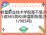 新星职业技术学院是不是211或985高校(新星职院是211/985吗)
