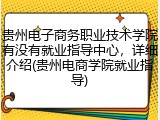 贵州电子商务职业技术学院有没有就业指导中心，详细介绍(贵州电商学院就业指导)