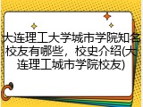 大连理工大学城市学院知名校友有哪些，校史介绍(大连理工城市学院校友)