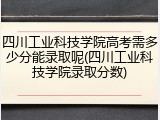 四川工业科技学院高考需多少分能录取呢(四川工业科技学院录取分数)