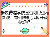 武汉传媒学院是否可以进校参观，有何限制(武传开放参观吗)
