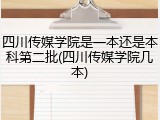 四川传媒学院是一本还是本科第二批(四川传媒学院几本)