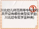川北幼儿师范高等专科学校共开设有哪些类型奖学金(川北幼专奖学金种类)