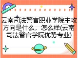 云南司法警官职业学院主攻方向是什么，怎么样(云南司法警官学院优势专业)
