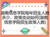 湖南信息学院每年招生人数多少，政策变动如何(湖南信息学院招生政策人数)