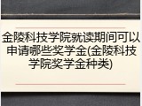 金陵科技学院就读期间可以申请哪些奖学金(金陵科技学院奖学金种类)