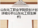 山东化工职业学院招生计划详细分析(山东化工招生解析)