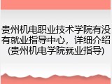 贵州机电职业技术学院有没有就业指导中心，详细介绍(贵州机电学院就业指导)