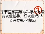 毕节医学高等专科学校有没有就业指导，好就业吗(毕节医专就业情况)