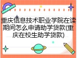 重庆信息技术职业学院在读期间怎么申请助学贷款(重庆在校生助学贷款)