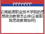 云南能源职业技术学院的思想政治教育怎么样(云能职院思政教育如何)