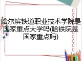 哈尔滨铁道职业技术学院是国家重点大学吗(哈铁院是国家重点吗)