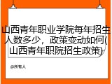 山西青年职业学院每年招生人数多少，政策变动如何(山西青年职院招生政策)