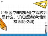 泸州医疗器械职业学院校训是什么，详细阐述(泸州医械职院校训)