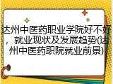 达州中医药职业学院好不好，就业现状及发展趋势(达州中医药职院就业前景)