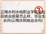云南水利水电职业学院毕业后就业前景怎么样，毕业生去向(云南水院就业去向)