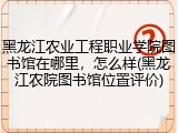 黑龙江农业工程职业学院图书馆在哪里，怎么样(黑龙江农院图书馆位置评价)