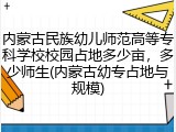 内蒙古民族幼儿师范高等专科学校校园占地多少亩，多少师生(内蒙古幼专占地与规模)