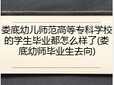 娄底幼儿师范高等专科学校的学生毕业都怎么样了(娄底幼师毕业生去向)