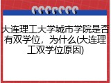 大连理工大学城市学院是否有双学位，为什么(大连理工双学位原因)