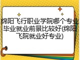 绵阳飞行职业学院哪个专业毕业就业前景比较好(绵阳飞院就业好专业)