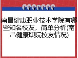 南昌健康职业技术学院有哪些知名校友，简单分析(南昌健康职院校友情况)