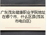 广东茂名健康职业学院地址在哪个市，什么区县(茂名市电白区)