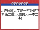 大连民族大学是一本还是本科第二批(大连民大一本二本)