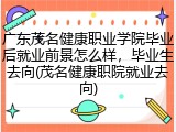 广东茂名健康职业学院毕业后就业前景怎么样，毕业生去向(茂名健康职院就业去向)