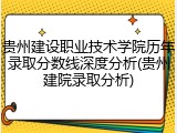 贵州建设职业技术学院历年录取分数线深度分析(贵州建院录取分析)