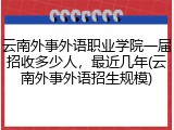 云南外事外语职业学院一届招收多少人，最近几年(云南外事外语招生规模)