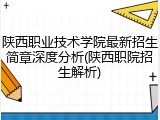 陕西职业技术学院最新招生简章深度分析(陕西职院招生解析)