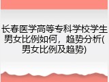 长春医学高等专科学校学生男女比例如何，趋势分析(男女比例及趋势)