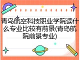 青岛航空科技职业学院读什么专业比较有前景(青岛航院前景专业)