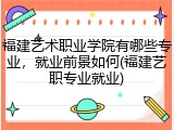 福建艺术职业学院有哪些专业，就业前景如何(福建艺职专业就业)